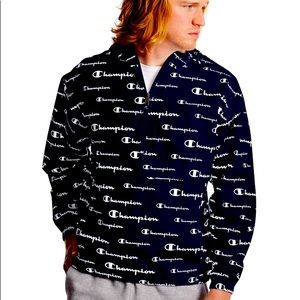 champion men's packable jacket white